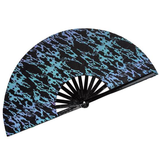 Folding Fan Portable Lightweight Decorative Bamboo Frame Reflective Butterfly Performance Hand Fan Party Decor