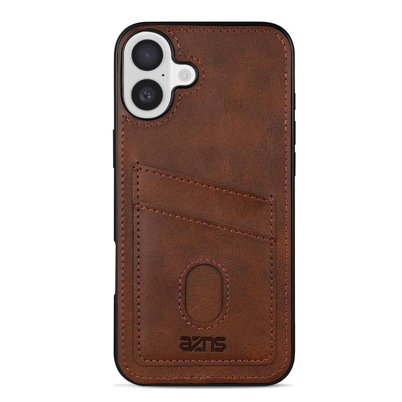 Business Leder Weiche Kante Handyhülle Für iPhone 16E 15 Pro Max 14 Pro 13 12 11 Einfarbig Stoßfest Schlank Hart PC Rückseite