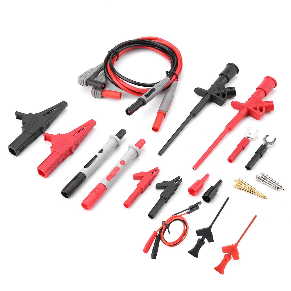 

24 шт. P1300E багатофункціональний змінний мультиметр зонд випробувальні дроти комплекти банан штекер випробувальні дроти випробувальні затискачі комплект