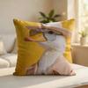 Cute Funny Goose Duck Art Cushion Cover Silky Short Plush Invisible Zipper Dustproof Sofa Pillow Case For Home Decor