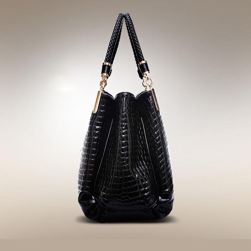European and American style mature temperament handbag bag female crocodile pattern stone pattern underarm bag female bag