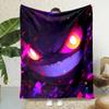 1PC HD P0kem0n Gengar Print Flannel Blanket Cozy Warm Soft Lightweight Bed Sofa Blanket for Babys Girls,Suitable for All Seasons