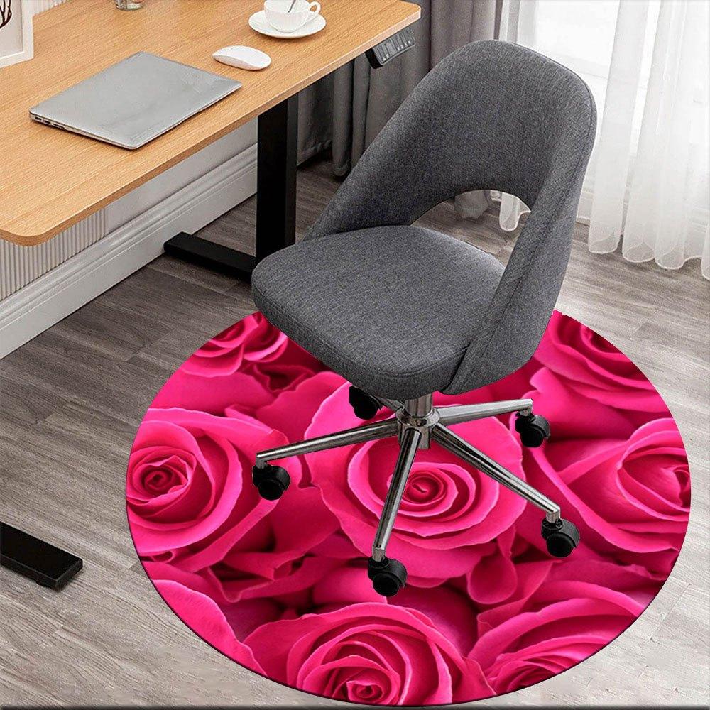 

Romantic Pink Rose Bouquet - Perfect for Any Occasion!Round Non-Slip chair mat chair carpet for office Rugs for Office Decor Gift For Valentine s Day 80cm by 80cm