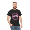 Sagt Nein zu Antifa-Inlandsterroristen rosa Unisex-T-Shirt aus schwerer Baumwolle