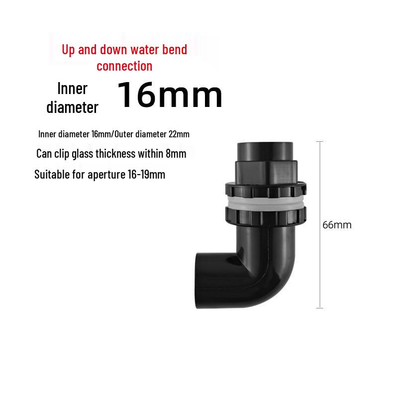 UPVC Fish Tank Plumbing Fittings: Hard Water Pipe Connector & Elbow Tee (Black)