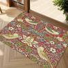 W-William Morris Strawberry Thief Floor Mat Suitable For Living Room Kitchen Bathroom Non-slip Mat Household Foot Mat