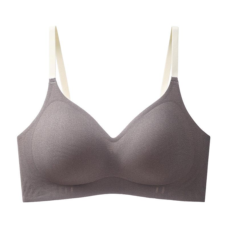 Small Bust Push Up Seamless Fixed Cup Bra, Soft Support Lifting Wireless Bra