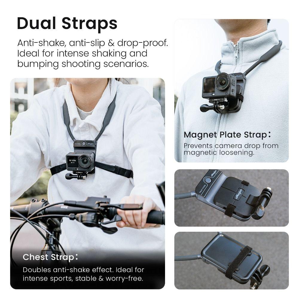 Magnetic Neck Mount Camera POV Mount for Insta360/DJI Osmo/GoPro Action Camera Accessories