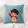 K-Kotaro Lives Alone Cushion Cover Summer Coolness Linen Fabric Double-Sided Printing Pillow Case Sofa Home Decor Gift