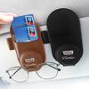 Car Styling Leather Car Sun Visor Glasses Case Holder Accessories For Cadillac CTS STS DTS SRX XLR ATX Escalade Seville Tiburon