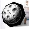 Moon Themed Folding Umbrella Fashion Auto-Open 8 Iron Ribs Plastic Handle Foldable Sunshade Perfect Christmas Gifts