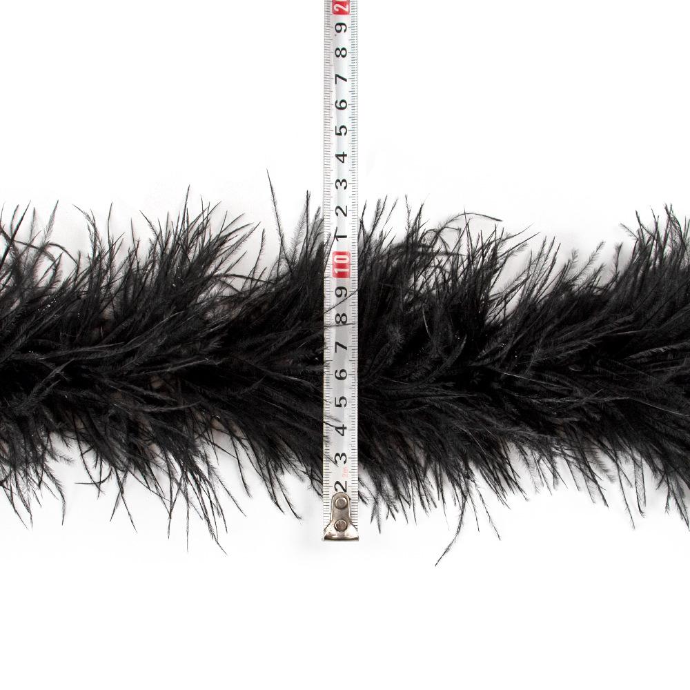 2 Meters Turkey Feather Strip Decoration Performance Dance Decoration Christmas Diy Material 22g Clothing Accessories