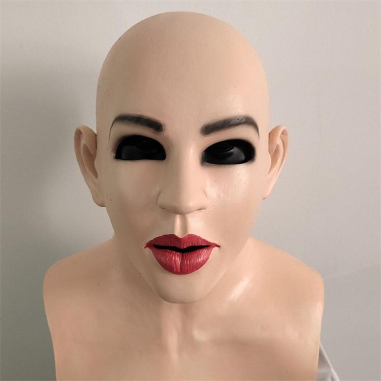 Cartoon Inspired Latex Mask For Men With Sunglasses And Hairy Beard Design