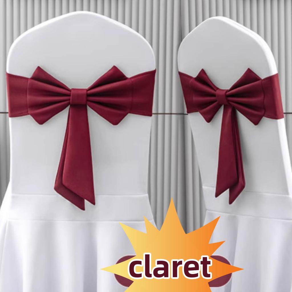 Thick Air-Layer Sun Skirt Chair Cover for Weddings, Banquets, and Conferences - No-Tie Bow Design
