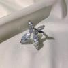 Double Layer Open Zircon Ring - Minimalist Luxury for Women