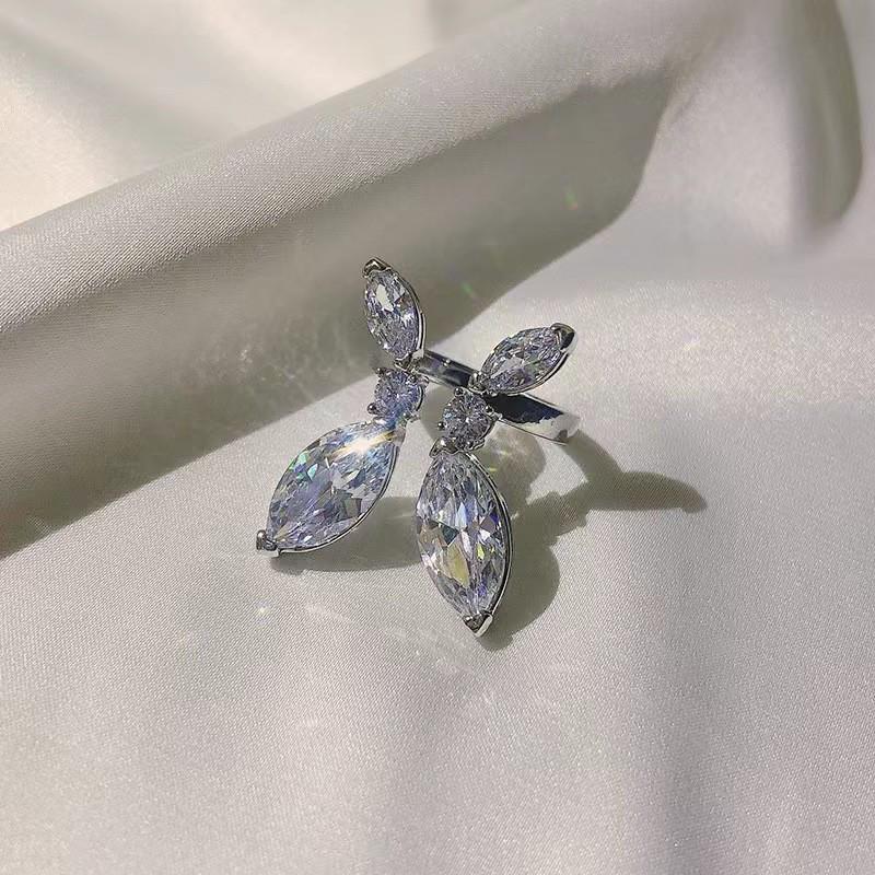 Double Layer Open Zircon Ring - Minimalist Luxury for Women