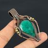 Emerald Pendant, 999 Copper Wire Wrapped Pendant Gemstone Jewelry, Handmade Pendant Amazing Jewelry, Gift For Her