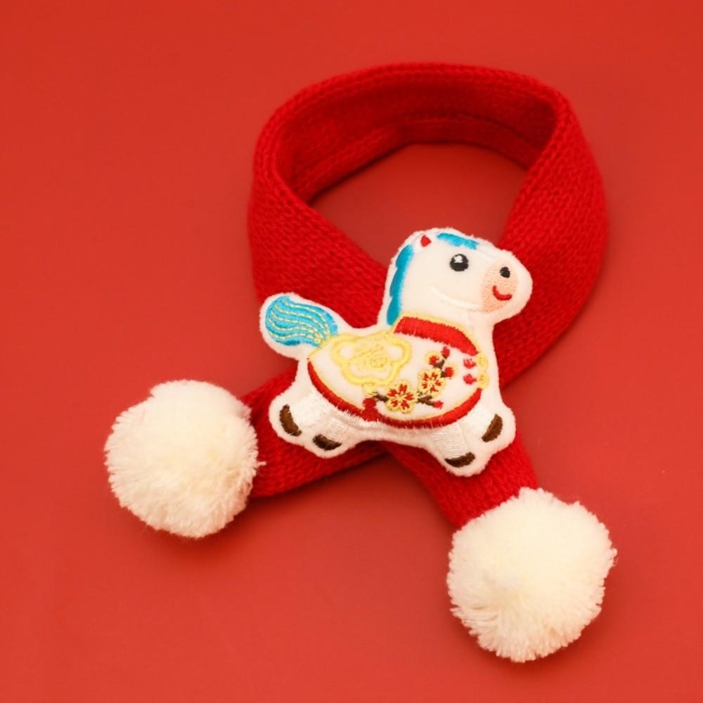 

Red Color Pet Scarf Lucky Design Small Size Cat Collar Cross Pattern Yuanbao Pattern Dress Up Accessories Pet Dress Up S