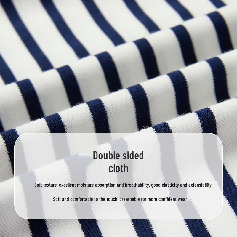 PawinPaw Girls' Striped Lapel Long Sleeve T-Shirt