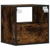Wall Mounted Nightstand in Smoked Oak 40 x 31 x 39.5 cm