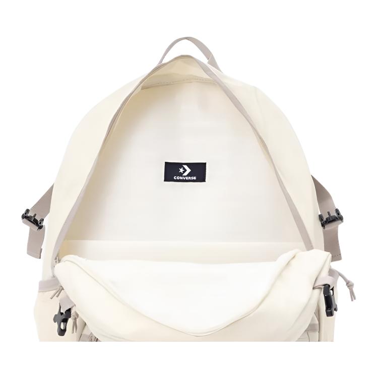 Converse Straight Edge 27L Logo Polyester Backpack Regular Unisex Couple Unisex backpack White UA5797-G4N White