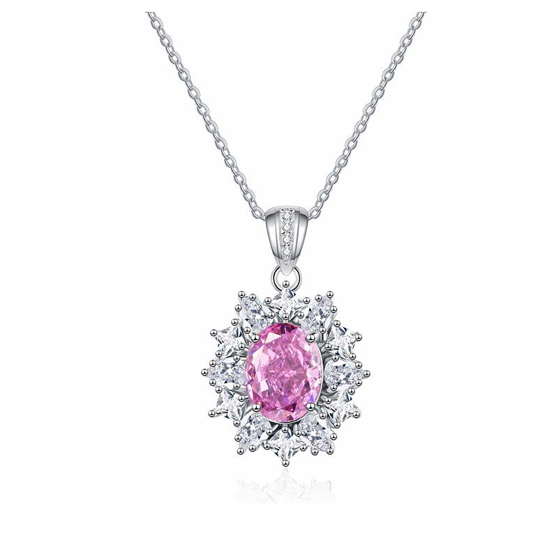 Gemstone Series High Carbon Diamond Multi-Color Necklace - Women's Fashionable Versatile Internet Celebrity Style.