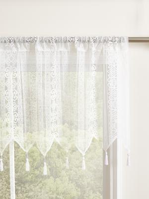 Four Color Branch Embroidered Semi Sheer Curtain Kitchen Tiers Half Window Sheer Curtains Rod Pocket Voile Drapes for Kitchen Ba