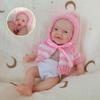 Mini 6 Inch Reborn Girl Dolls Charlie Full Solid Silicone Body Newborn Doll Bathable Soft Stress Relief Toy Baby Doll Birthday Gifts for Kids Age 3+