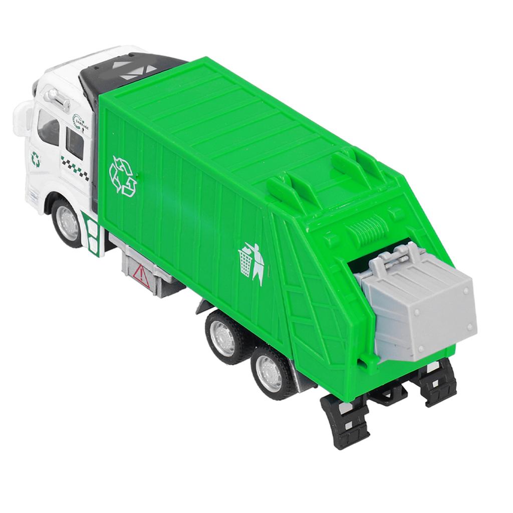 1:48 Pull Back Garbage Truck Toy Alloy Plastic Delivery Trash Truck Vehicles Toys Decoration for
