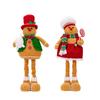 2Pcs Handmade Gingerbreads Man Gnomes Dolls Christmas Gingerbreads Man Gnomes Plush Decorative Doll Ornament Collections