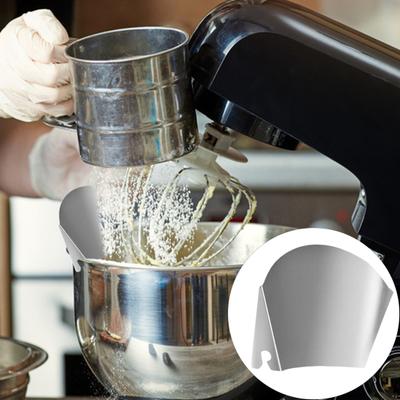 Stainless Steel Pouring Shield for Stand Mixer Anti-Spill Pour Baffle Improve Safety Kitchen Dump Shield Liquid Spill Prevention Tool