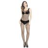 Sexy Chest Hollow Out Jacquard Crotchless One Piece Fishnet Lingerie For Women
