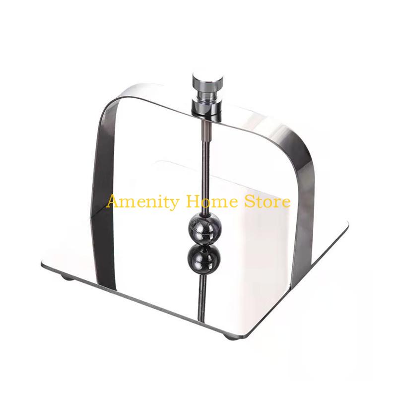 F26C Stainless Steel Napkin Holder Freestanding Paper Napkin Tissue Dispenser for Home Ktchen Countertop Dining Table Napkin