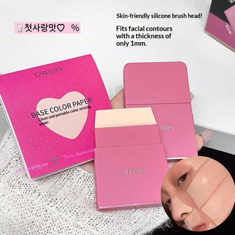 100 Sheets Disposable Makeup Mixing Palette Paper Makeup Mixing Palette Concealer Color Mixing Stripes Foundation Blending Paper