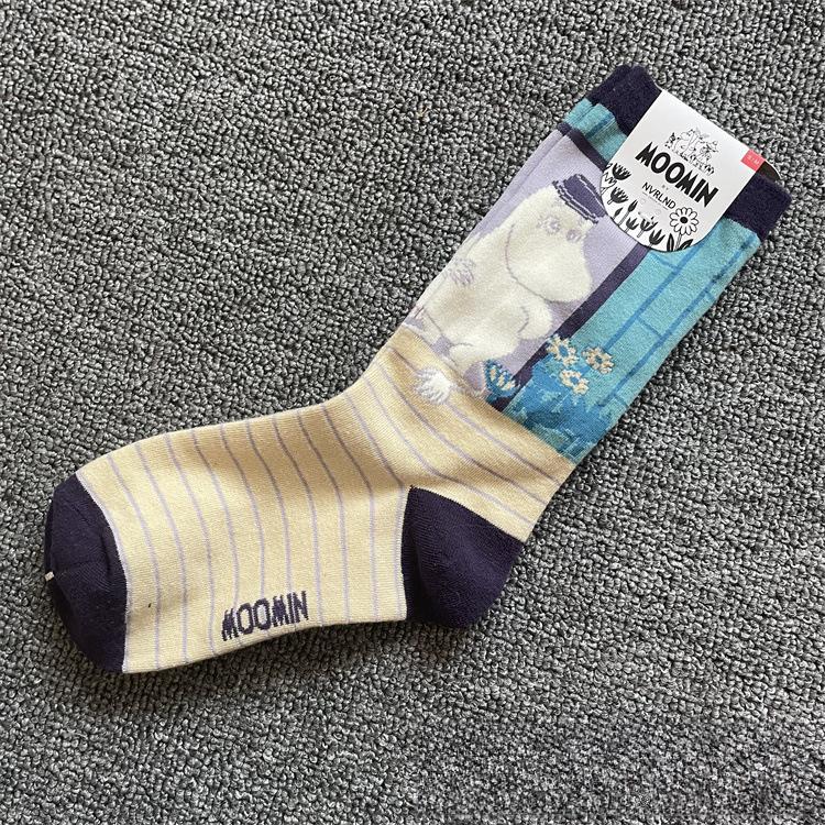 Mid-Calf Cartoon Cotton Socks — All-Season Style