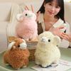25/35/50cm Niedliches Glücksschaf Plüschtier Beige Rosa Braun Plüschpuppe Weiches Kuscheltier Kind Geburtstagsgeschenk Heimdekoration