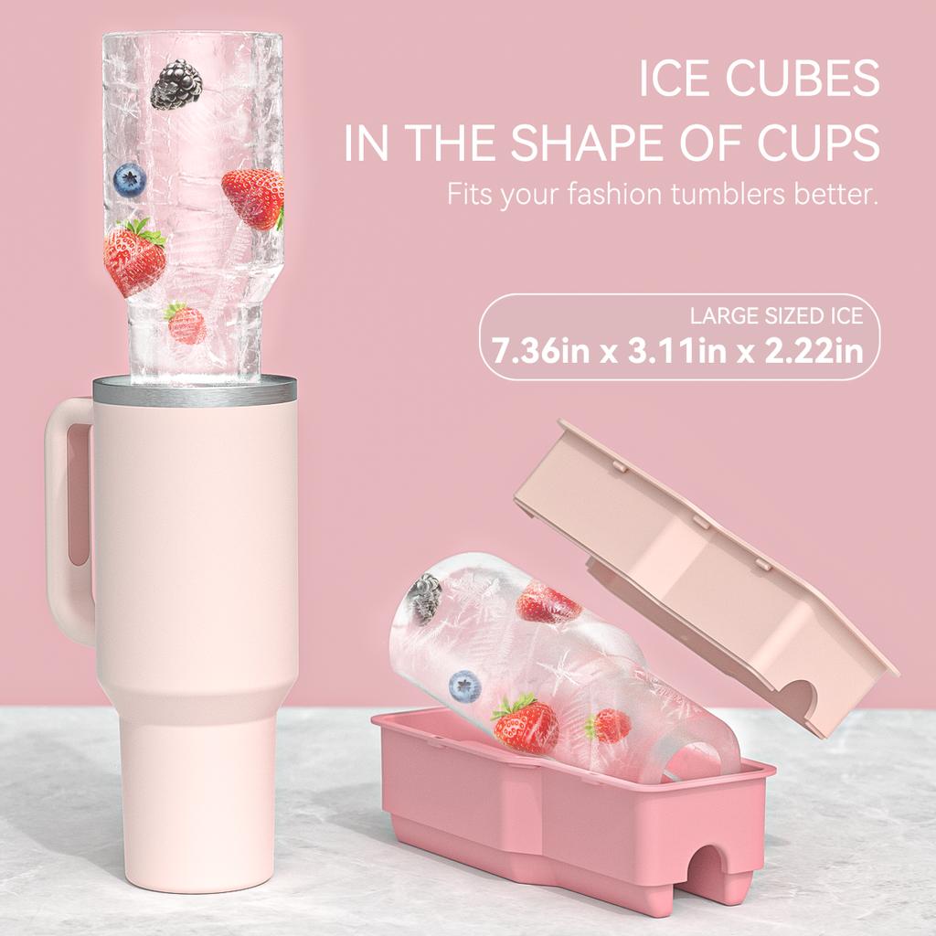 1pcs Silicone Large Ice Cube Molds with Lids For 40oz Tumbler Cup Cylinder Ice Cube Trays Summer Necessary Kitchen Make Mould