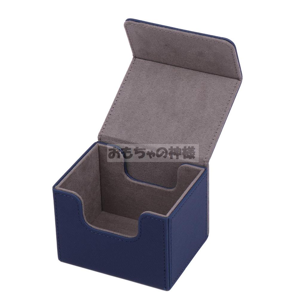 The God of Toys Small Blue Trading Card Deck Case PU Leather Magnetic Closure Portable Game Storage Holder 120 Cards