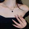 Kpop Naszyjnik z Wisiorkiem Czarne Serce Punkowy Błyszczący Gwiazda z Dżetami Asymetryczny Łańcuszek Naszyjnik dla Kobiet Łańcuszek na Szyję Biżuteria Y2K
