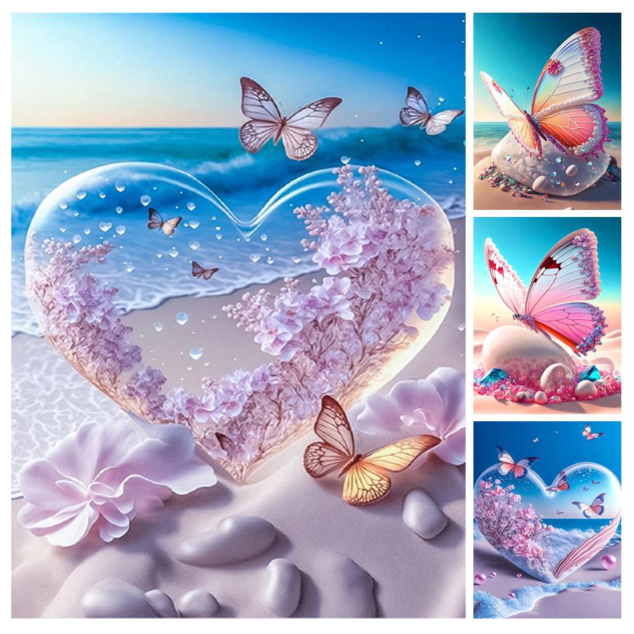 

Diy 5D алмазная живопись пляжная любовь бабочка полная квадратная круглая дрель горный хрусталь вышивка распродажа цветы мозаика наборы крестиков AA4569