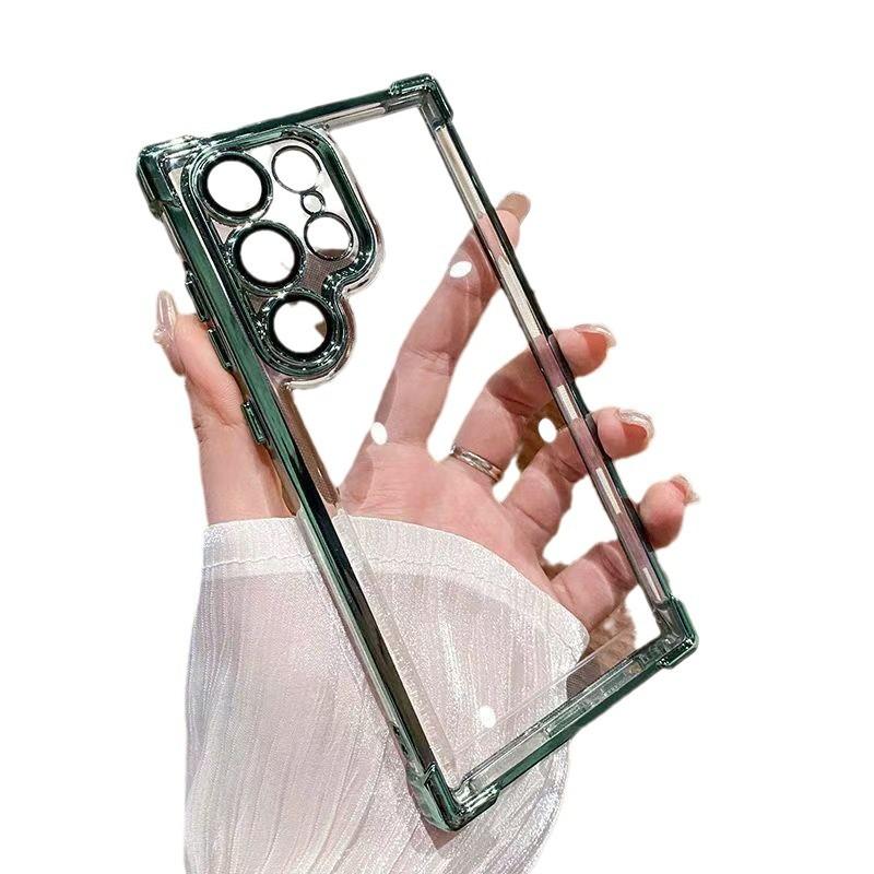 Suitable for Samsung S25ultra Mobile Phone Case A36 Electroplated Four Corner Airbag Anti Fall S24U Full Inclusive A55 Solid