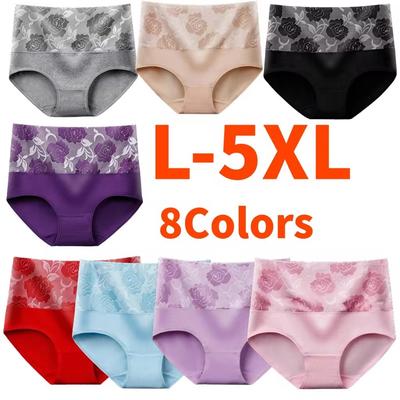 1Pcs Damen Unterwäsche Baumwolle Höschen Plus Größe Hohe Taille Slips Print Panty Nahtlose Unterhose Mädchen Sexy Wäsche Damen