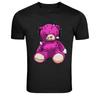 Pink Teddy Bear With Headphones Cute Graphic T-Shirt