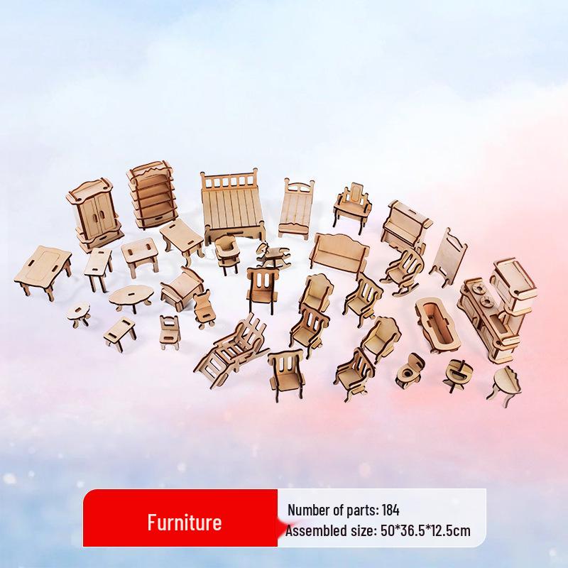 3D Wooden Ferris Wheel Puzzle - Educational DIY Gift for Kids