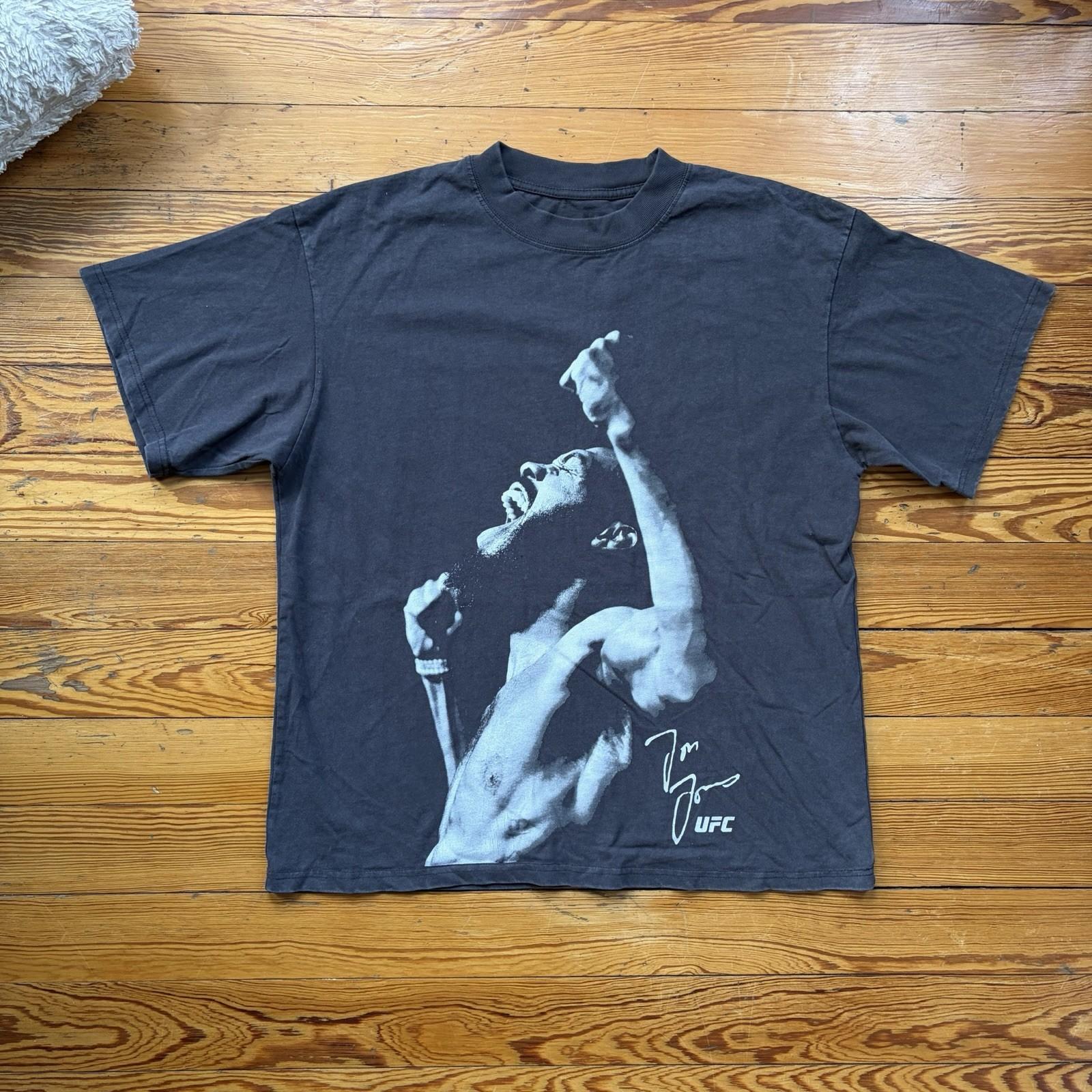 UFC Shirt Jon Jones Signature Graphic T-Shirt Size Medium Charcoal Gray Slate Unisex T-Shirt XXXXL