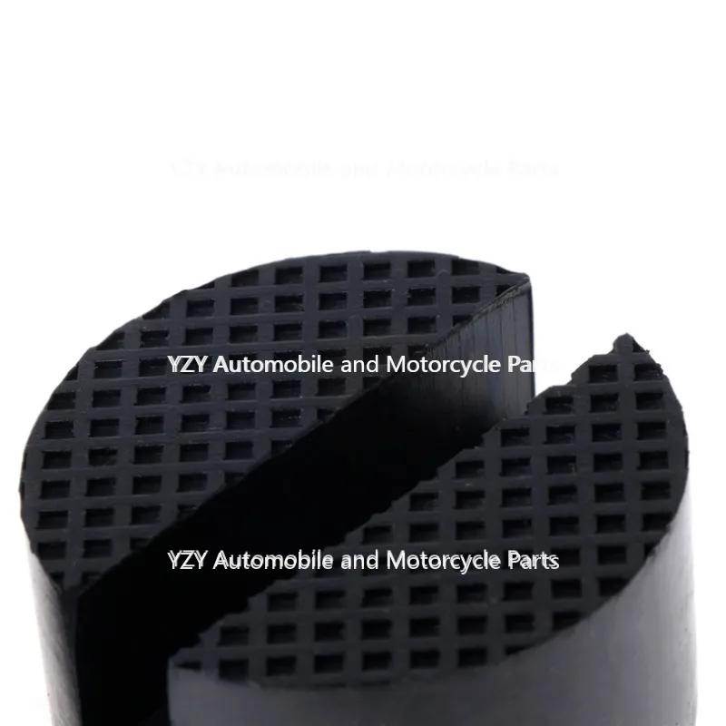 2 Pcs Black 50x38mm Car Auto Slotted Frame Rail Hydraulic Floor Jack Rubber Pad NEW