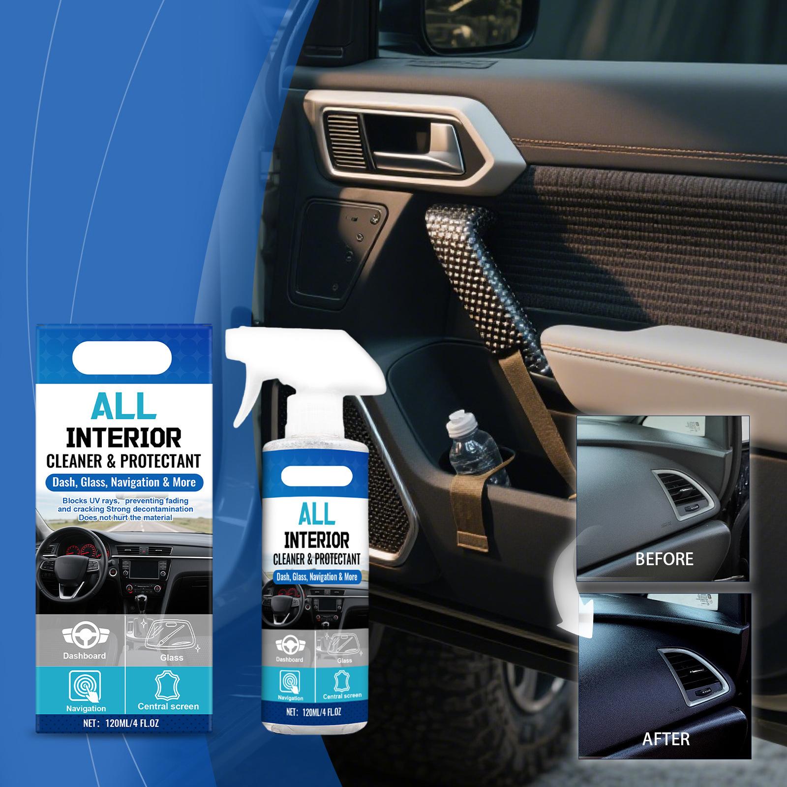 

Car Interior Cleaning And Care Spray - Universal For Cleaning Interior Surfaces, Removing Stains, And Maintaining Leather And Fabrics. 120ml One Size