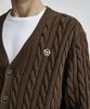 Sergio Tacchini M V-Neck Cable Sweater Cardigan (D.Brown)