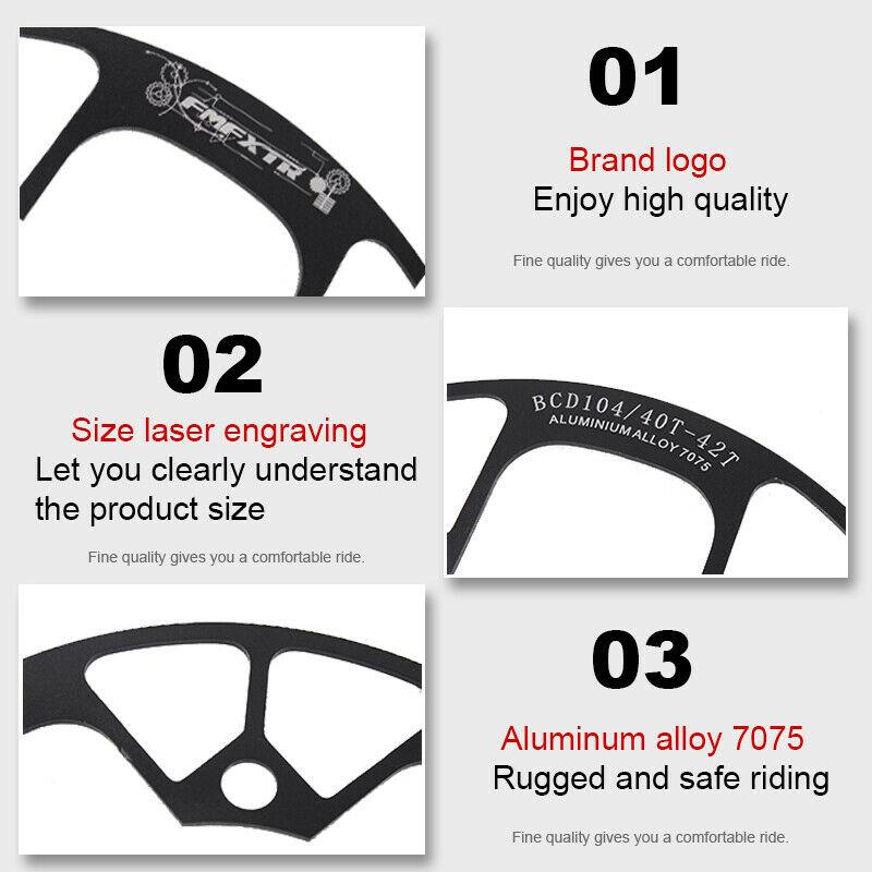 104BCD Bike Chainring Guard Mountain Bike Chainring Protective 32/34/36/38/40/42T MTB Chainwheel Guard Cover