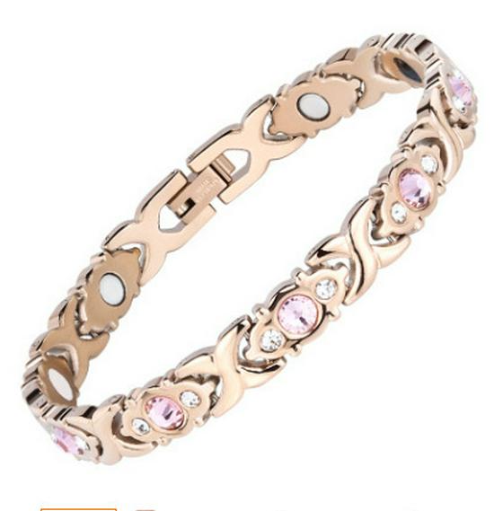 European & American Style Detachable Rhinestone Magnet Bracelet for Men & Women